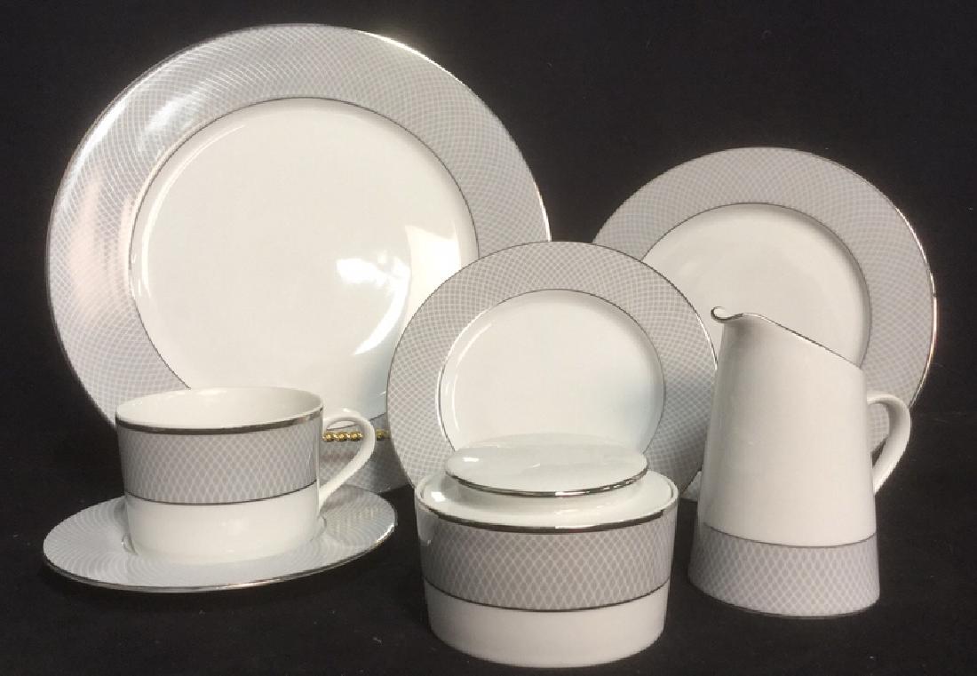 41 Pc BLACK SPAL Portugal Grey Dawn Pattern Dishes (1 of 5)