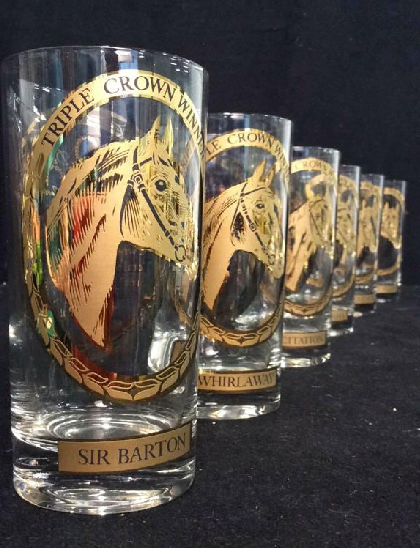 Lot 6 Kentucky Derby Commemorative Glasses