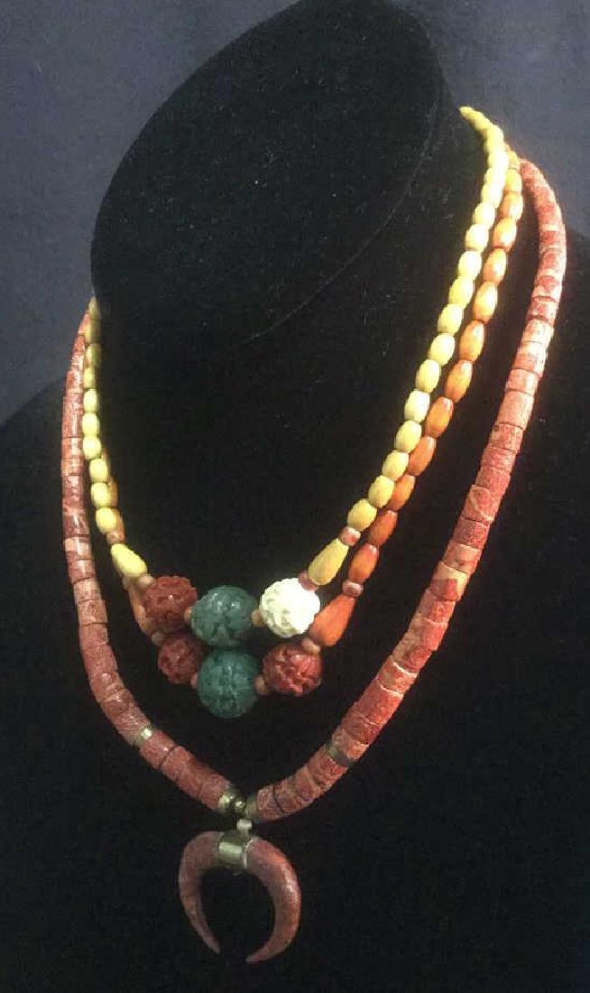 Lot 4 Organic Style Vintage Necklaces Earrings (1 of 5)