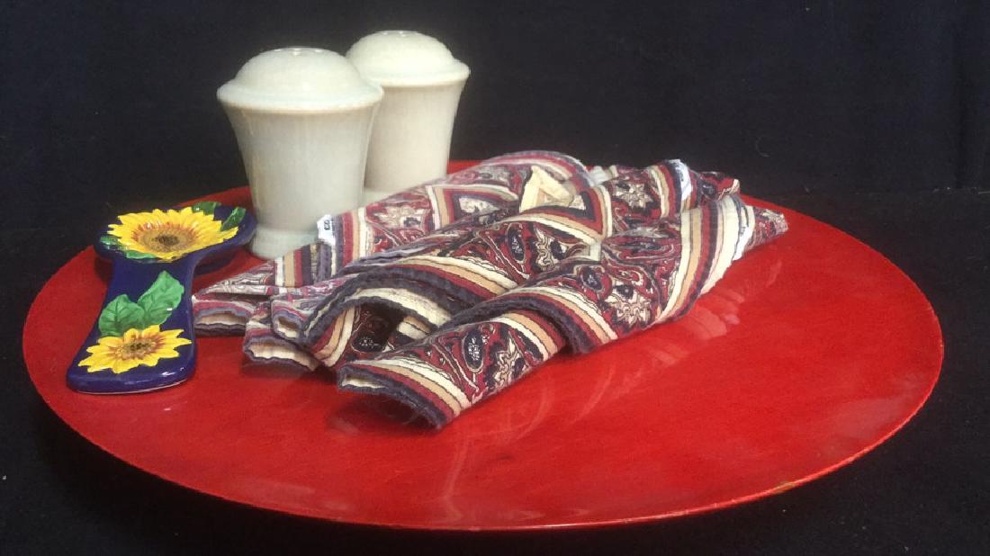 Lot 8 Table Tops Lacquered Lazy Susan and More (1 of 5)