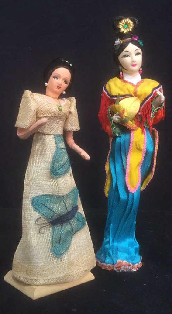 2 Asian Theme Fabric Doll Figurines (1 of 5)
