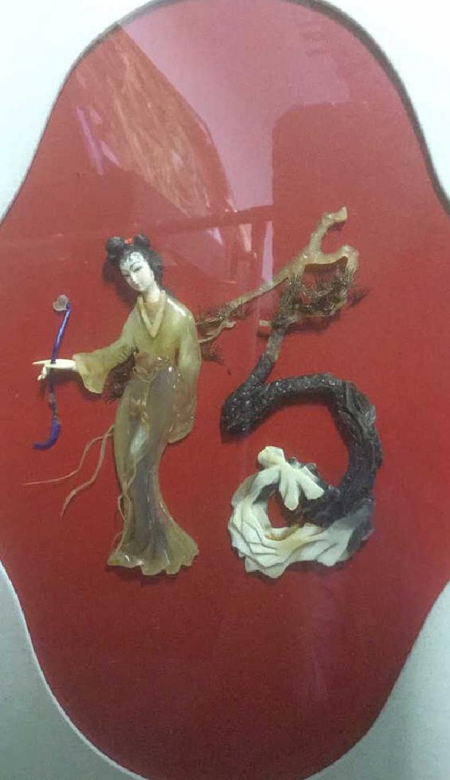 Asian Style Stone Sculpture Shadow Box (1 of 5)