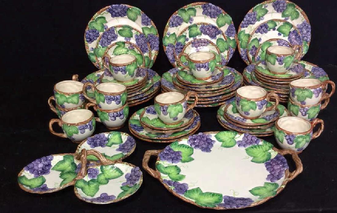 8 Pc  Fitz & Floyd Grape Arbor Dinner Service (1 of 9)