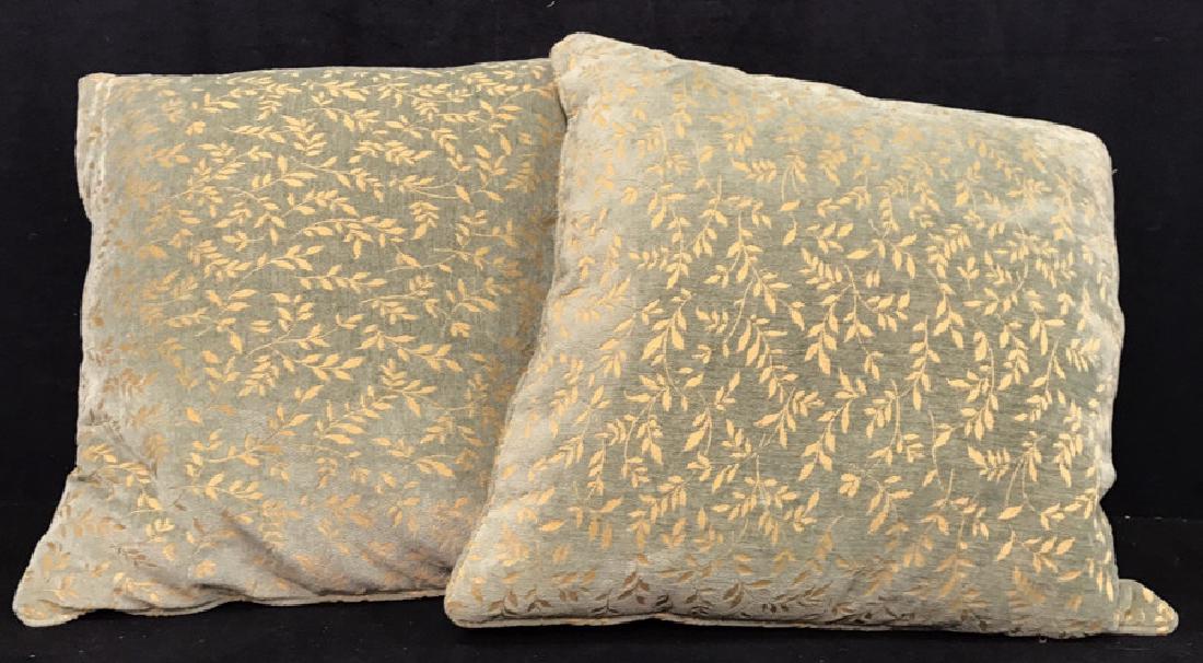 Pair Velour Down Filled Throw Pillows (1 of 5)