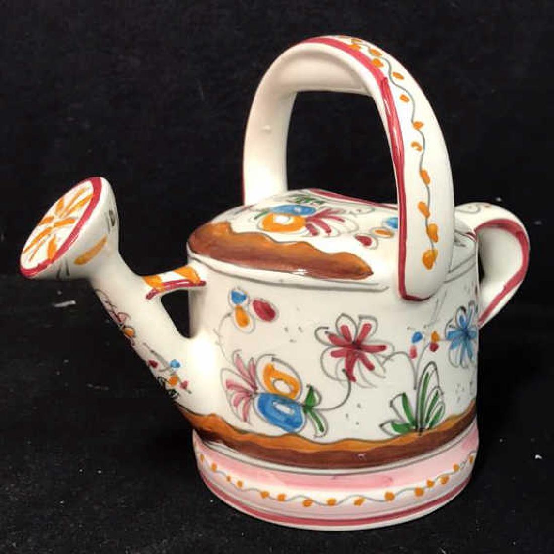 Ceramic Hand Painted Ornamental Watering Pot (1 of 5)