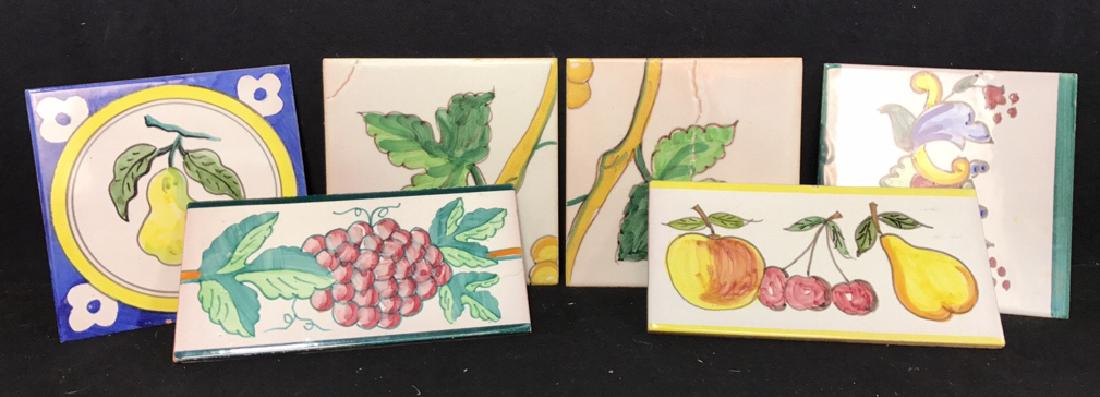 Group 6 Terra-Cotta Hand Painted Tiles (1 of 5)