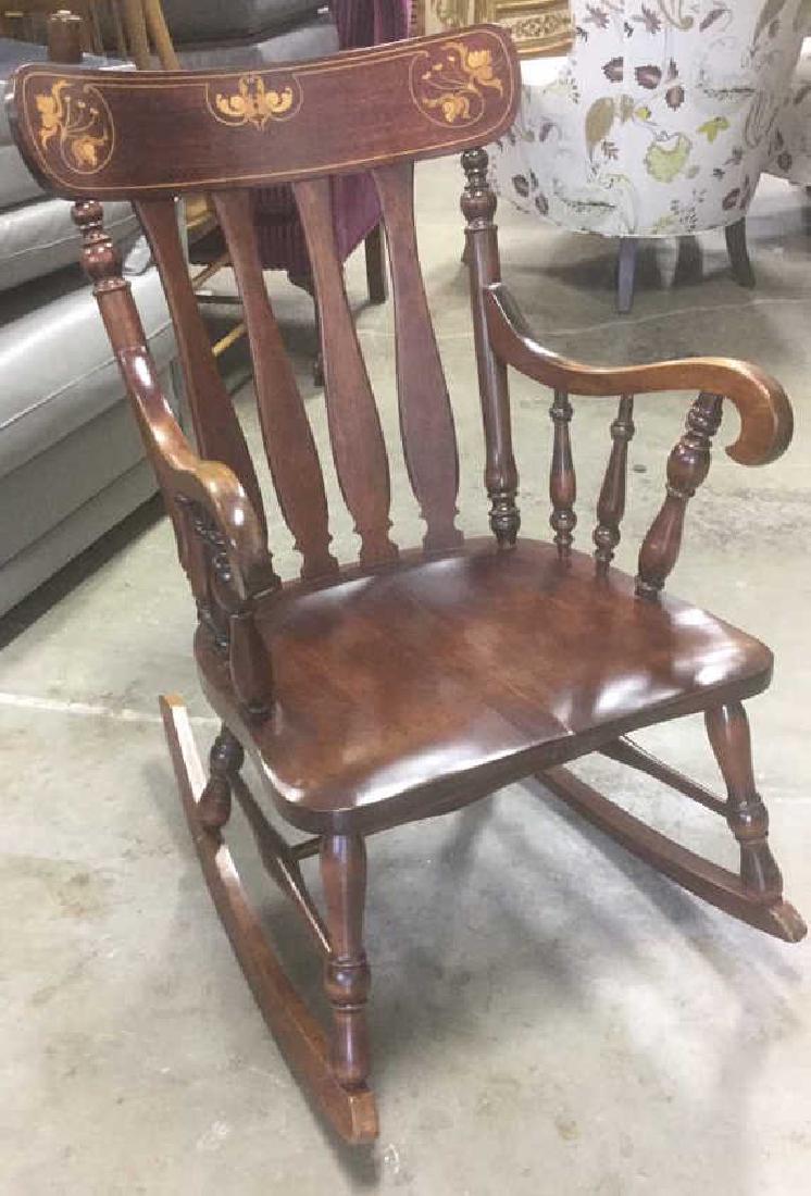 Antique Rocking Chair w Intricate Inlay (1 of 10)