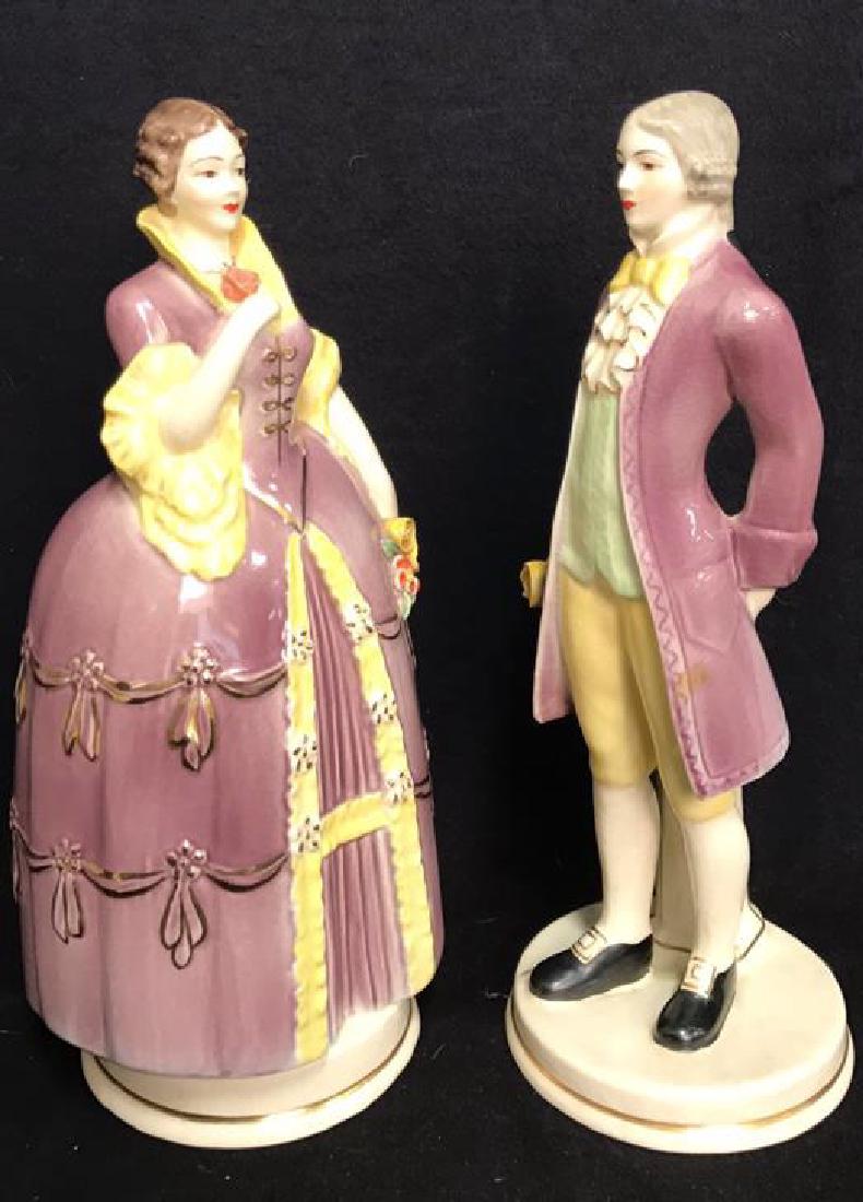 2 Victorian Style Hand Painted Ceramic Statuettes (1 of 5)