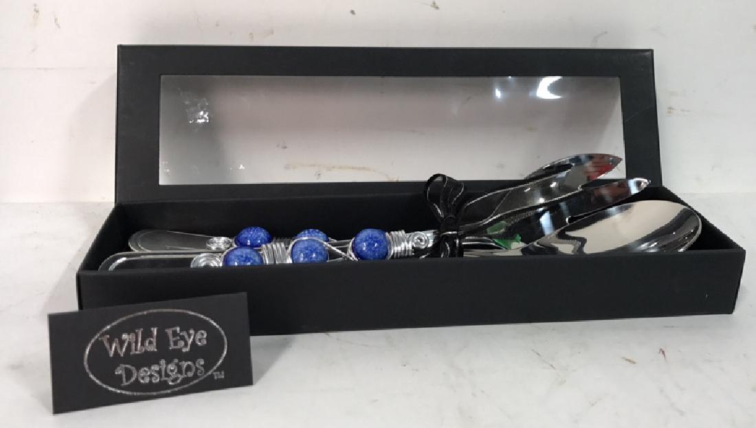 Decorative Blue Stone Embellished Utensils (1 of 5)