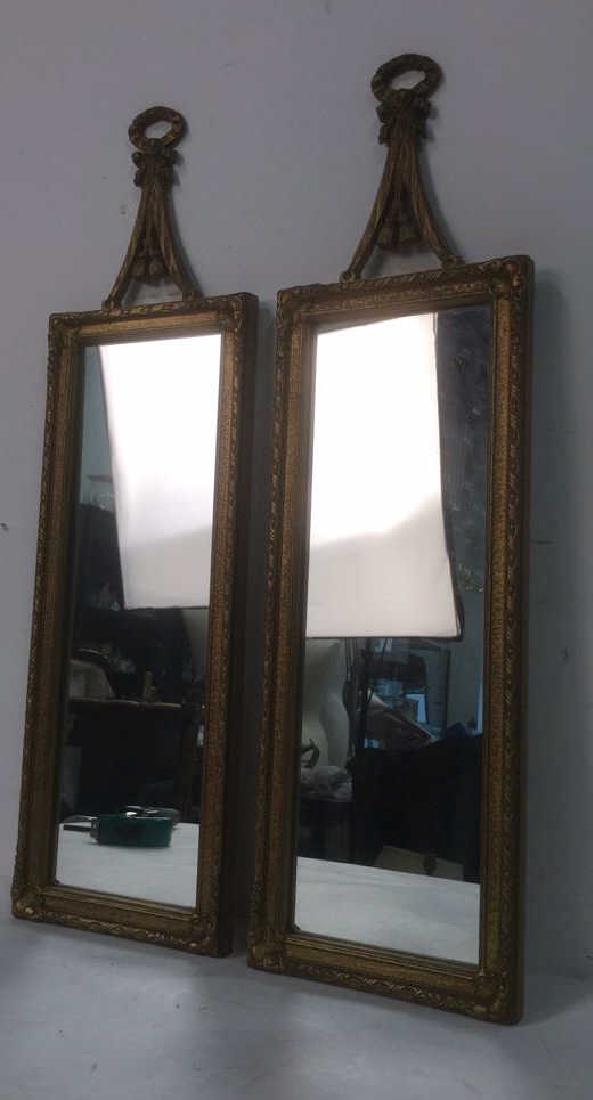 Pair Adam Style Carved Giltwood Mirrors (1 of 5)