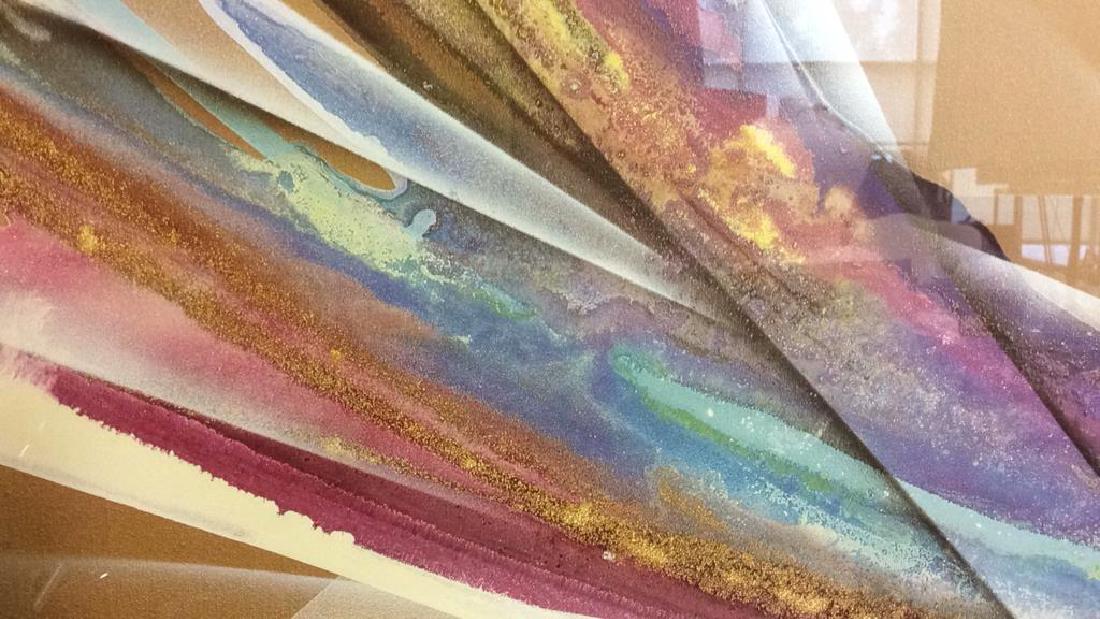 Abstract Art Print w Black Lacquer Look Frame (1 of 5)