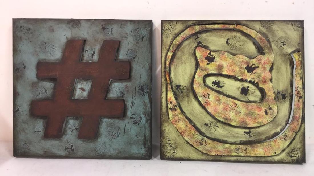 Group Lot of 2 Metal 3D Wall Decor (1 of 5)