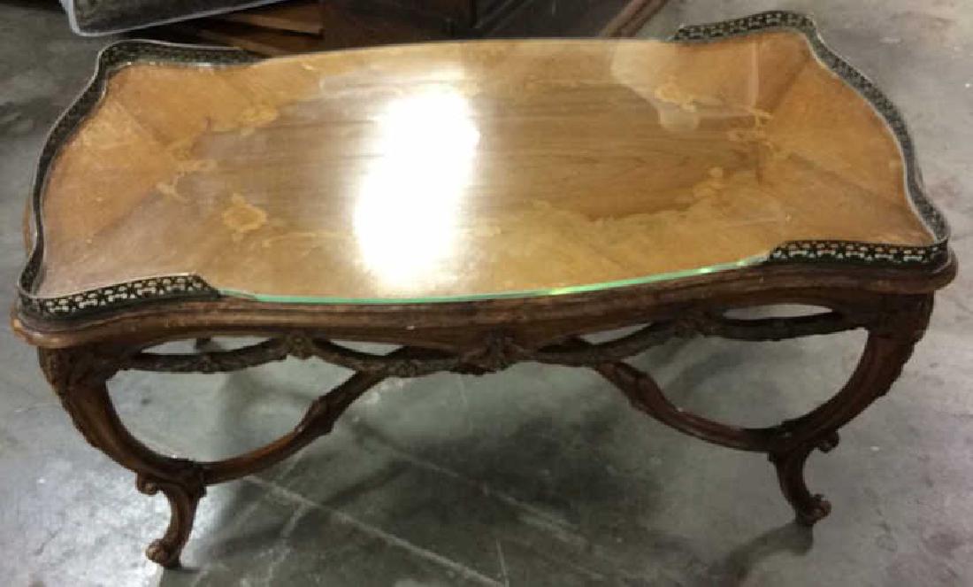 Marquetry in laid Carved Coffee table (1 of 11)