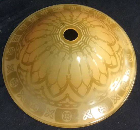 Amber Tone Frosted Glass Floor Lamp Shade