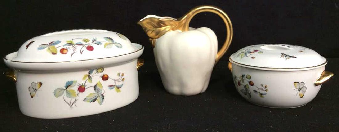 2 Gold Trimmed Royal Worcester Turreens Pitcher (1 of 8)