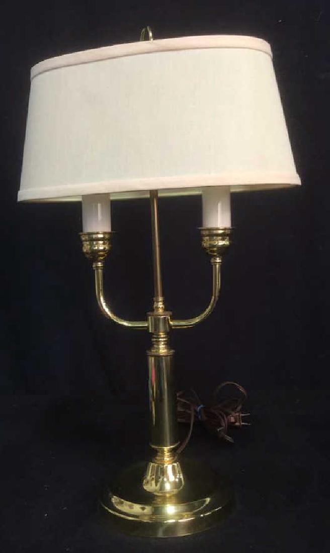 Candelabra Style Brass Double Socket Table Lamp (1 of 5)