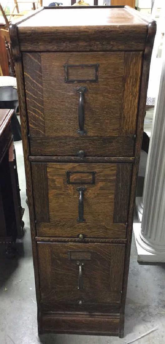 Vintage Wood File Cabinet (1 of 7)