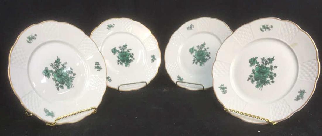 4 VISTA ALEGRE Porcelain Floral Detailed Plates (1 of 5)