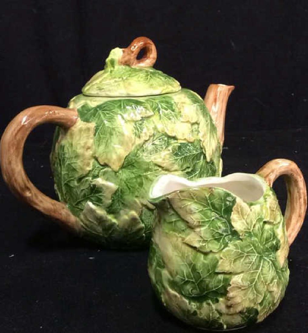 Lot 2 IDG JAPAN Ceramic Glazed Teapot Creamer (1 of 5)