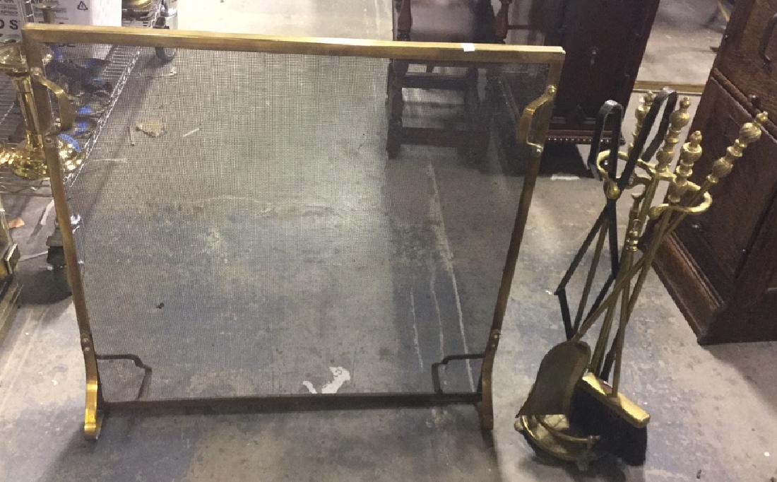 Vintage Fireplace Screen and Tool Set (1 of 6)