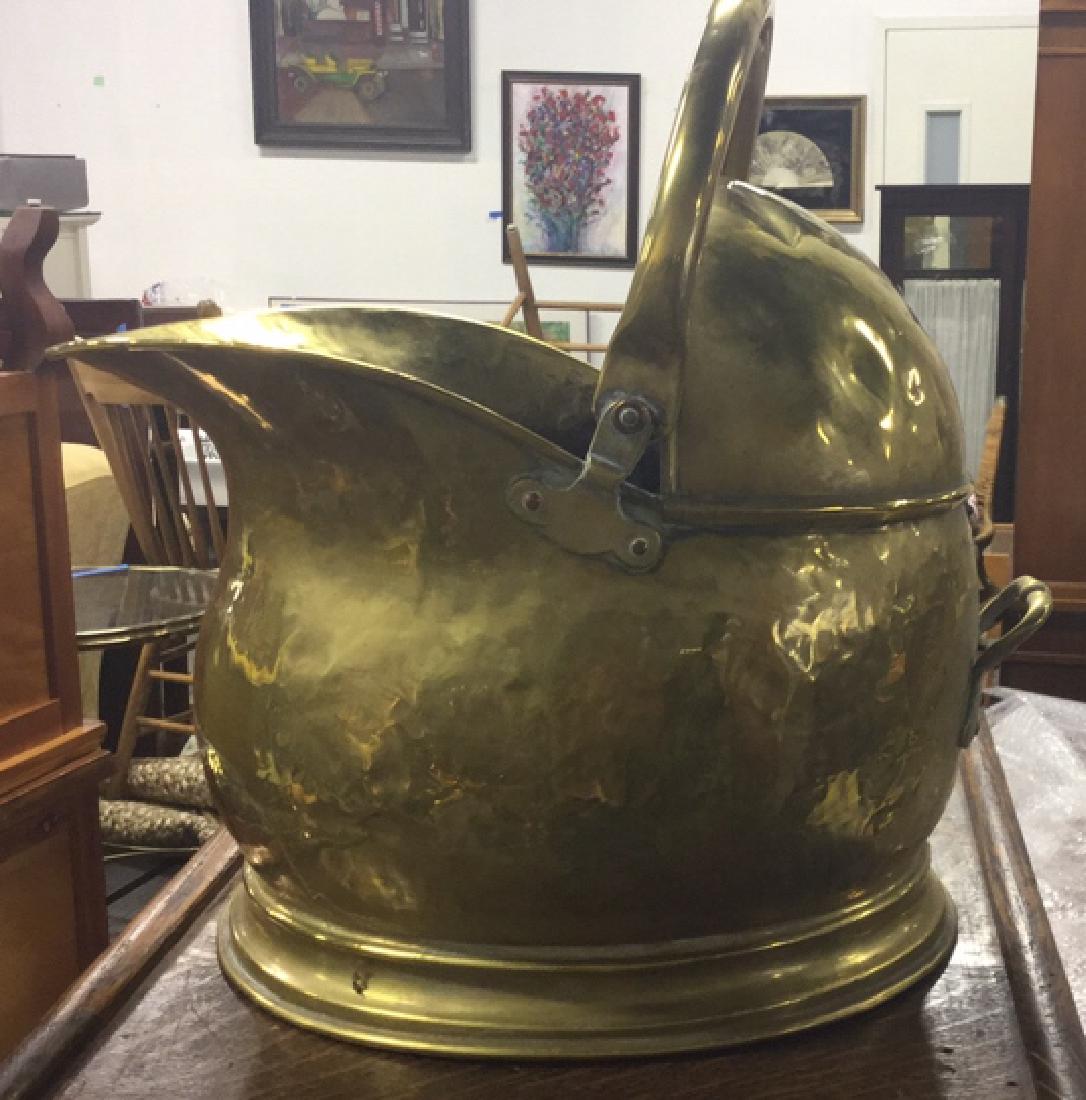 Vintage Brass Fireplace Accessory Wood Holder (1 of 5)