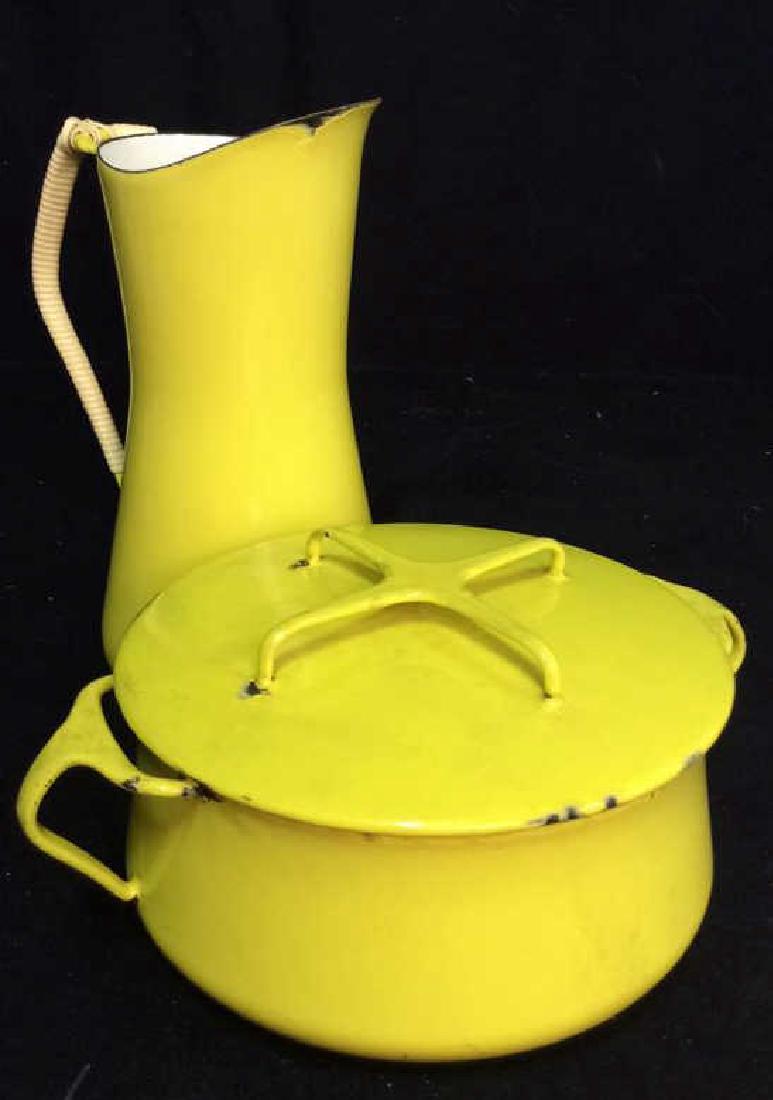 DANSK DESIGN Metal Canary Yellow LiddPot & Pitcher (1 of 5)