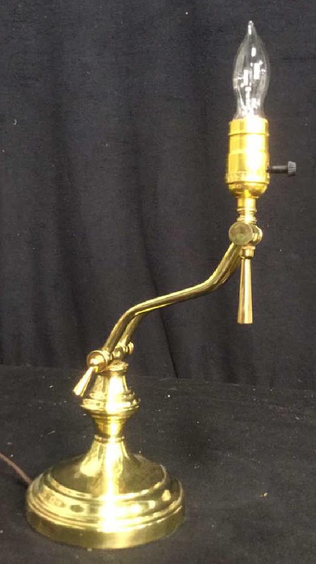 Vintage Brass Pivotable Light Desk Lamp (1 of 5)