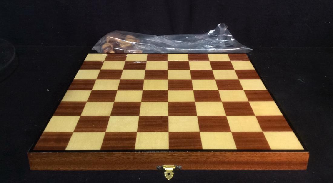 Wooden Checkerboard and Backgammon Board Set (1 of 5)