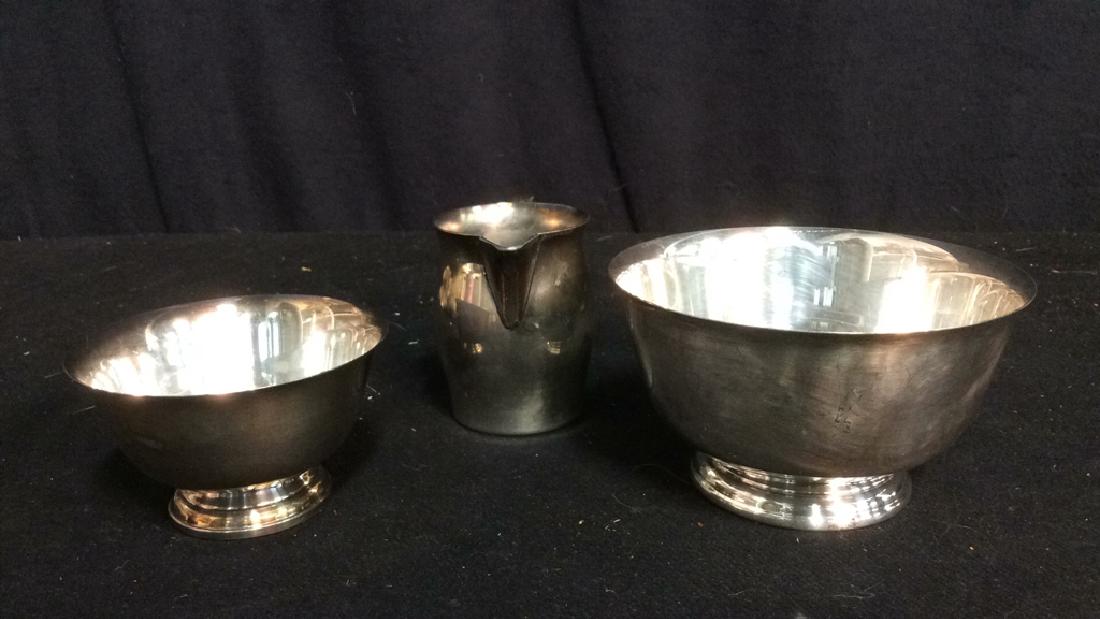 3 Paul Revere Reproduction Silver Plated Tabletops (1 of 5)