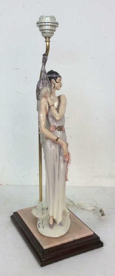 G. ARMANI Signed Art Deco Figural Porcelain Lamp (1 of 10)