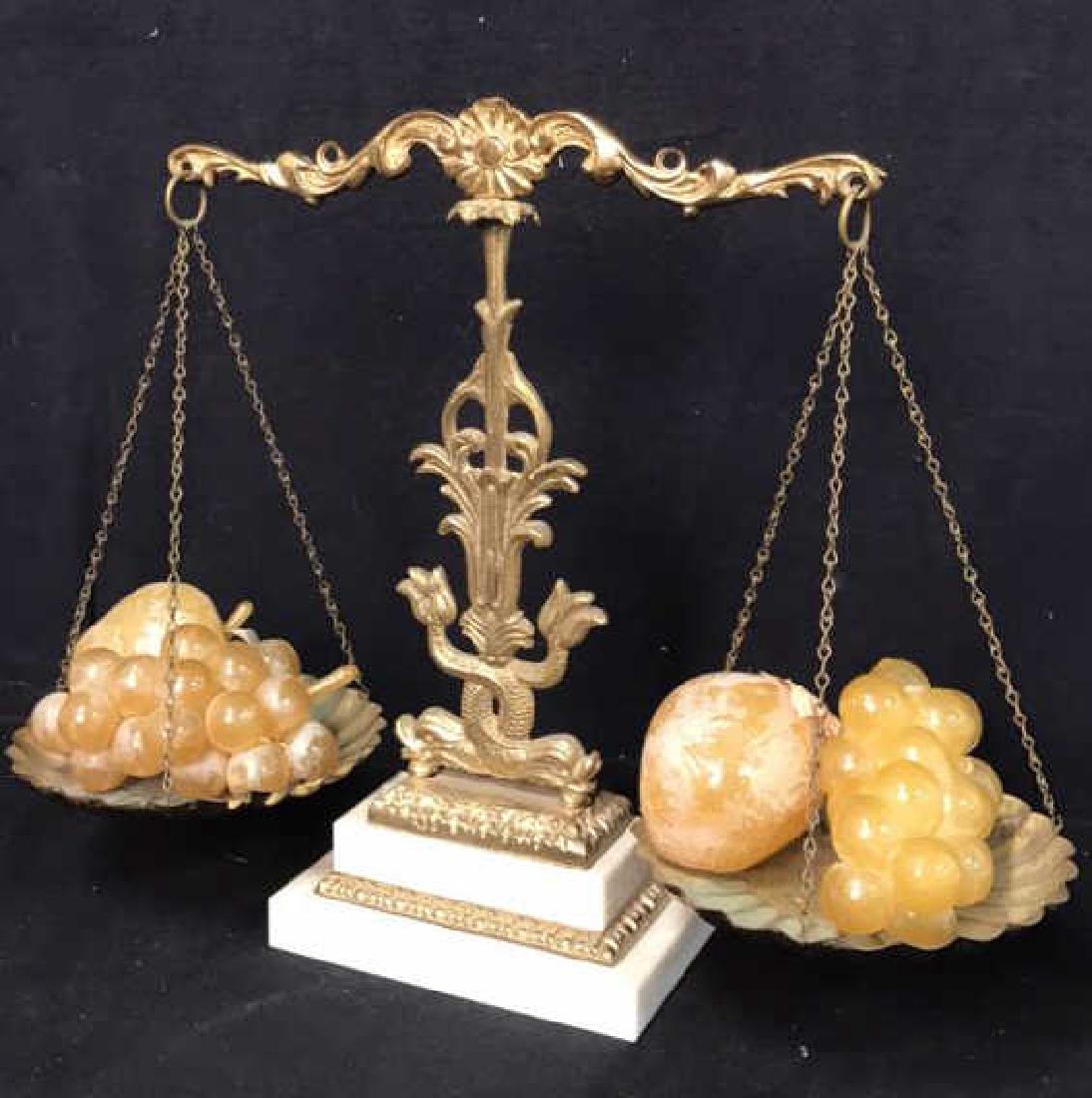 Vintage Marble Brass Decorative Balance Scale Aug 23 2017 The