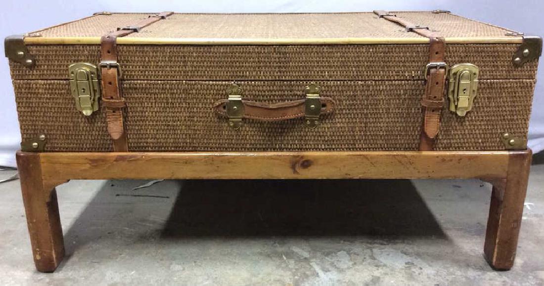 Rattan Suitcase Wood Frame Coffee Table (1 of 10)