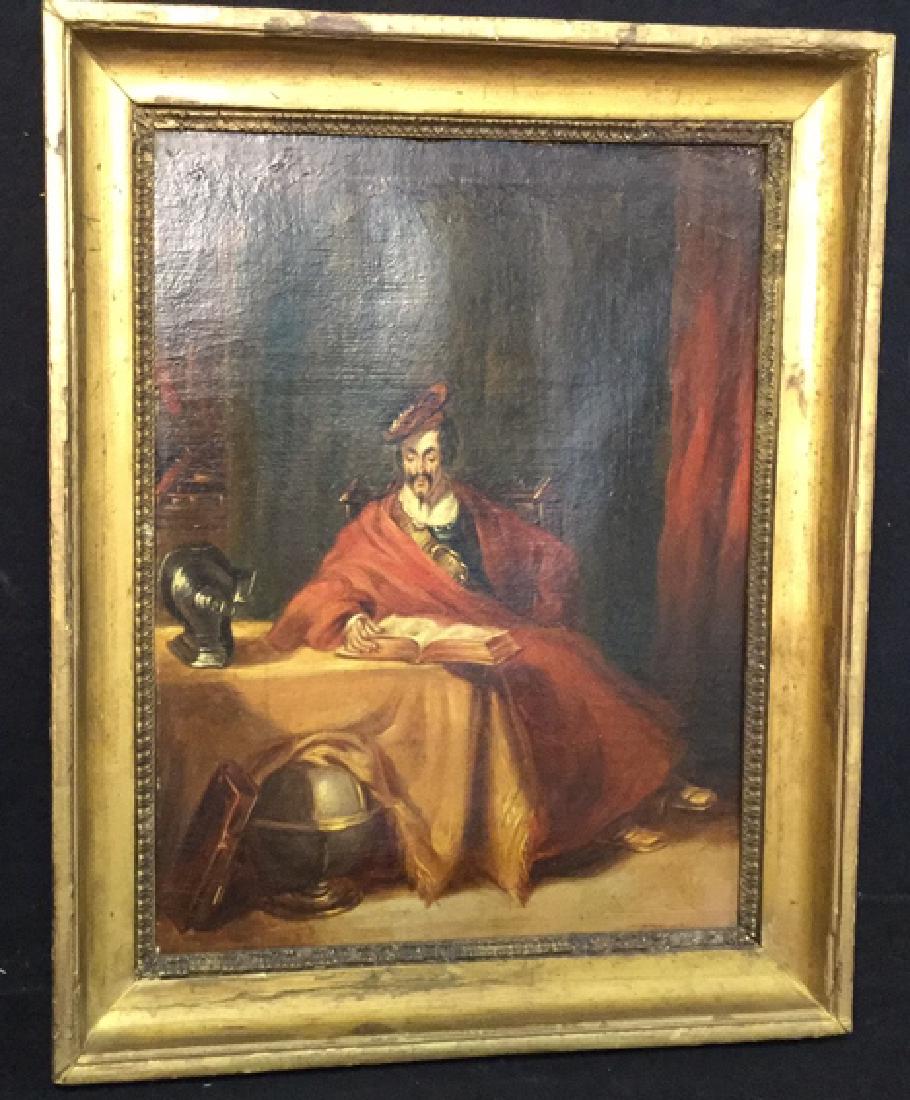 Antique Framed Oil On Canvas Don Quixote (1 of 8)