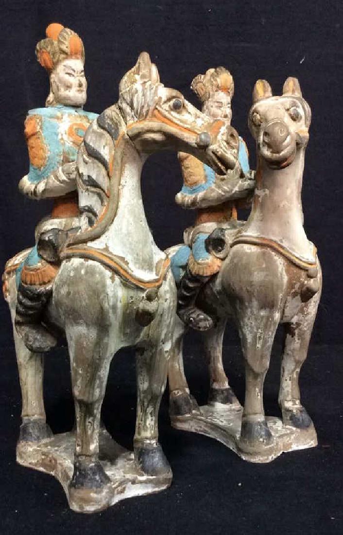 Pair Vintage Ceramic Shoguns On Horses (1 of 10)