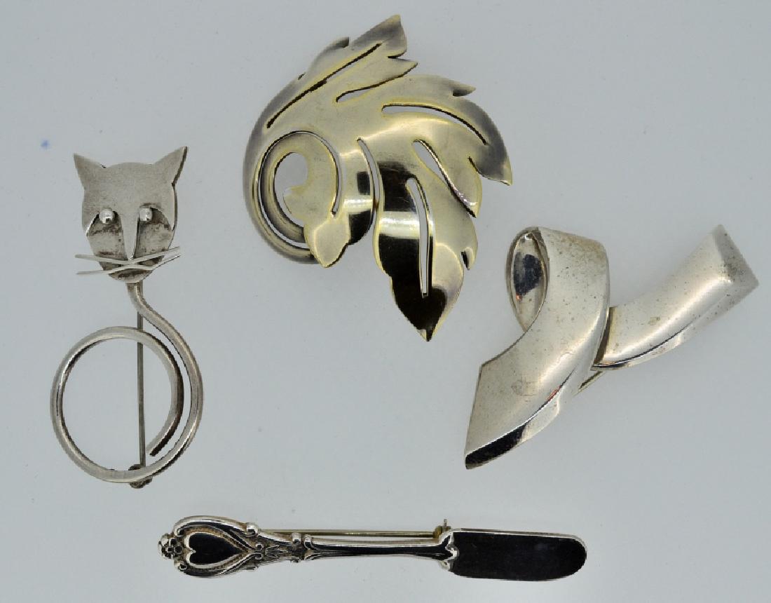 Lot of Sterling Silver Pins (1 of 2)