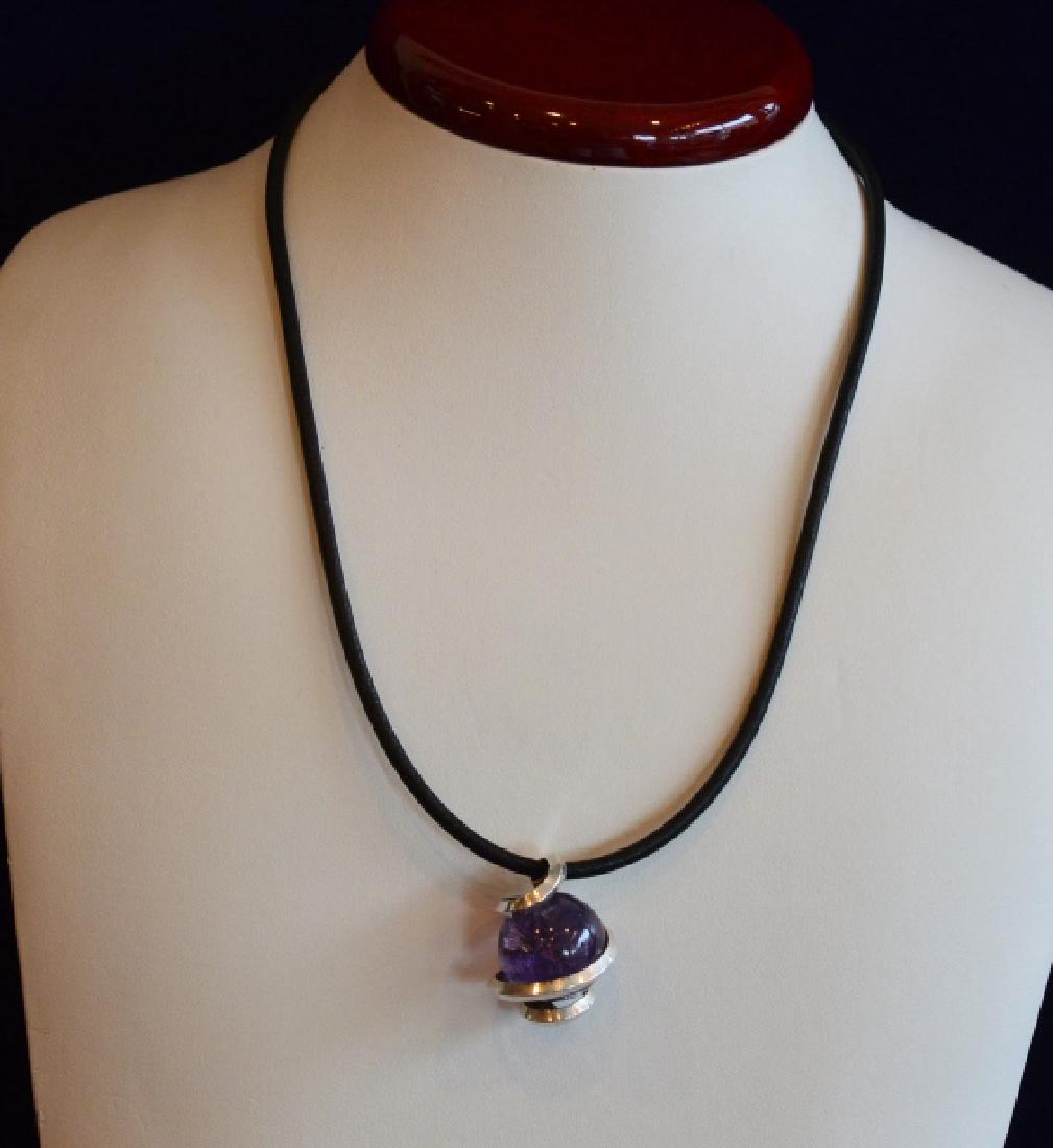Ladies 16" Purple Amethyst Choker Style Necklace (1 of 2)