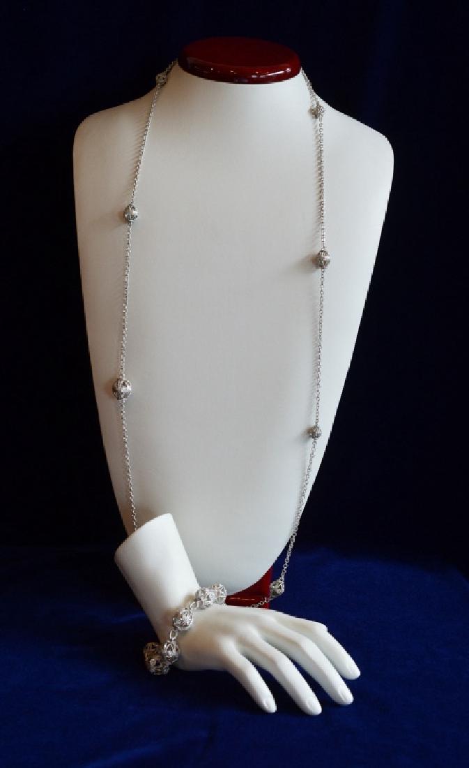 Judith Ripka Truffle Necklace w Matching Bracelet (1 of 3)