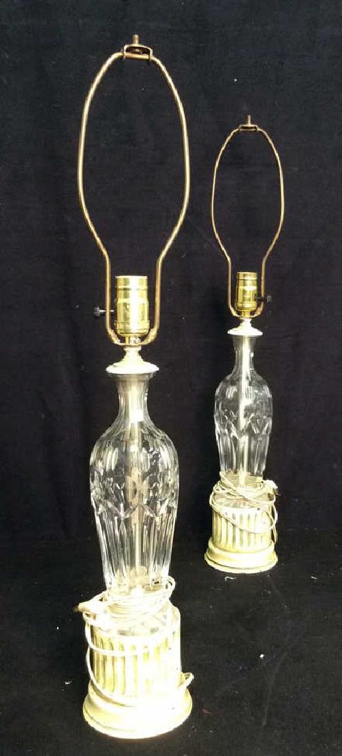 Pair Vintage Crystal Table Lamps (1 of 10)