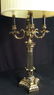 Pair Victorian Candelabra Style Metal Table Lamps - 2