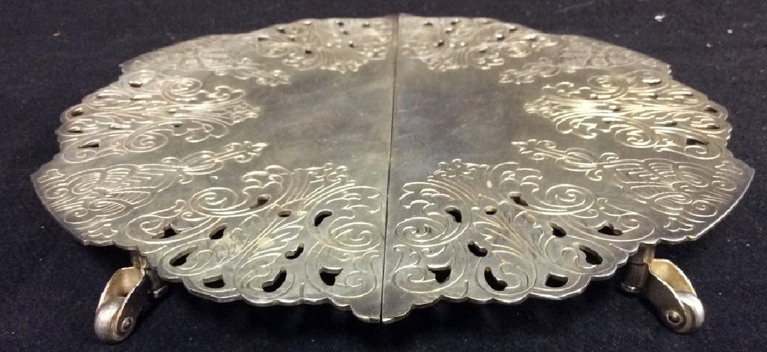 Silver Expandable Engraved Trivet on Wheels (1 of 10)