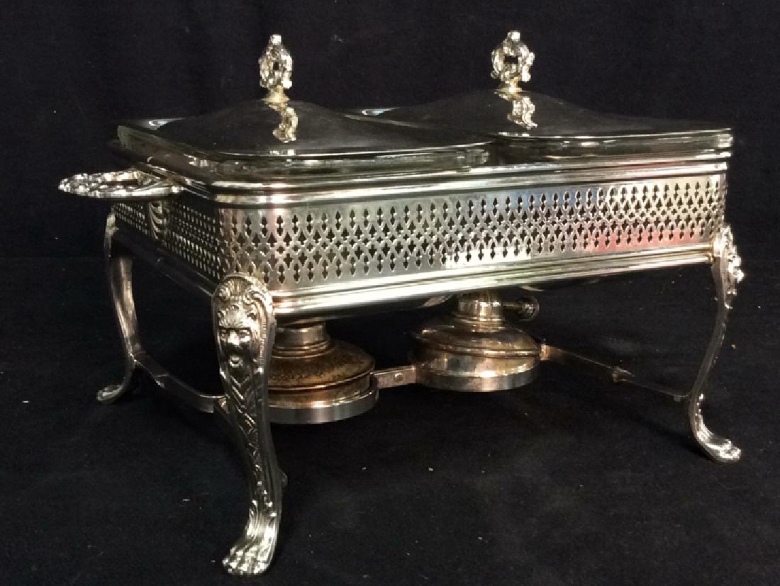 Vintage Dual Tray Silver Plate Buffet Server (1 of 10)