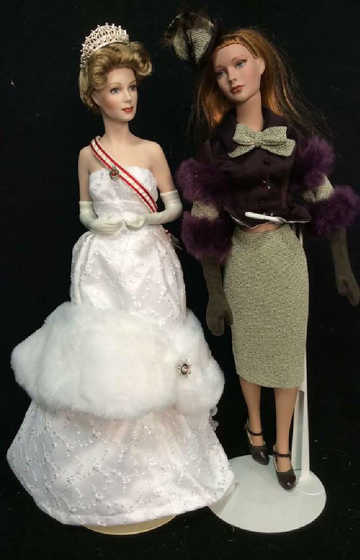 2 Franklin Mint Porcelain Dolls (1 of 9)