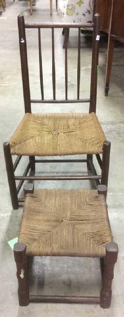 Antique Side Chair w Bench (1 of 9)