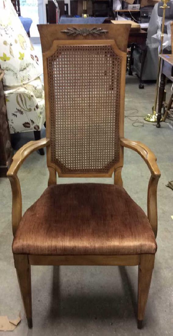 Group 6 Wooden Caned Back Chairs (1 of 10)