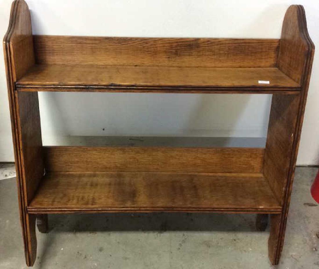 Antique standing  Wood Display Shelf (1 of 8)