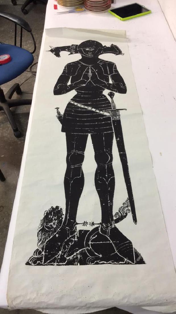 Medieval Style Warrior Scroll Print (1 of 10)