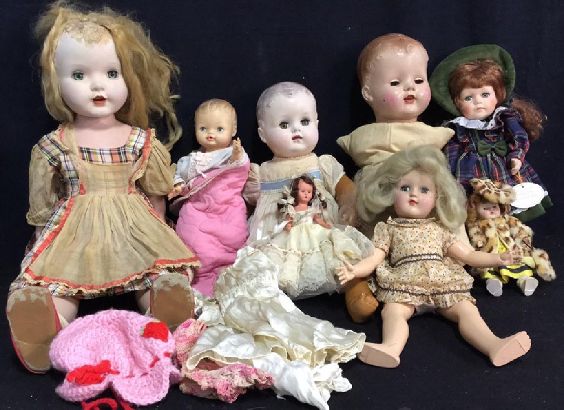 Group Lot 8 Vintage Dolls (1 of 9)
