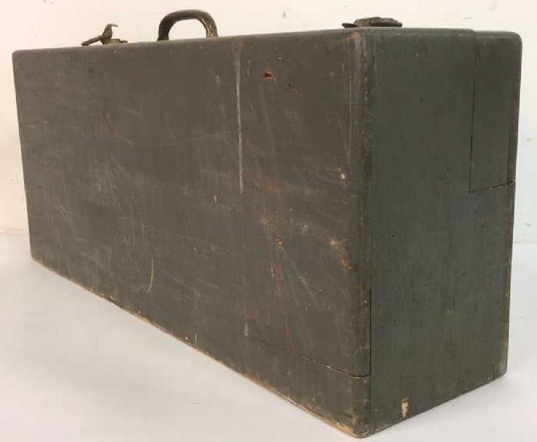 Handled Grey Toned Vintage Toolbox (1 of 5)