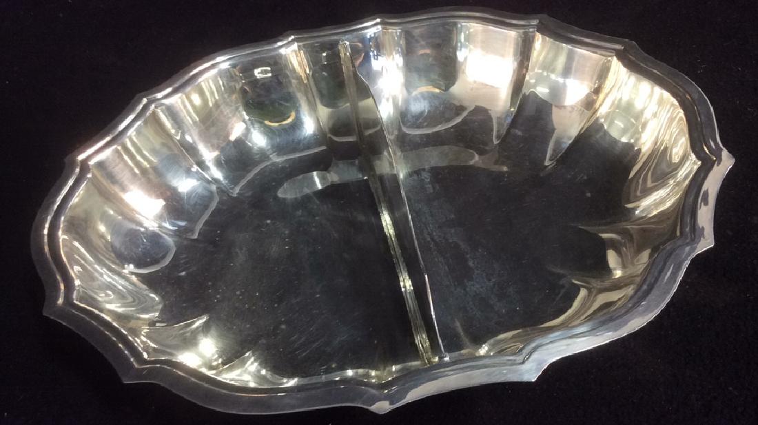 Two-Piece Silverplate Handled Divided Server (1 of 8)