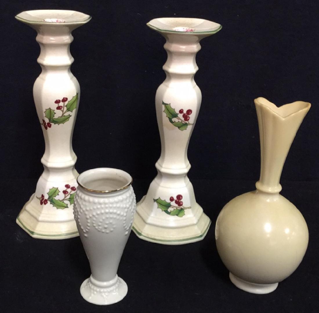 Ceramic Candlesticks and Lenox Bud Vases (1 of 9)